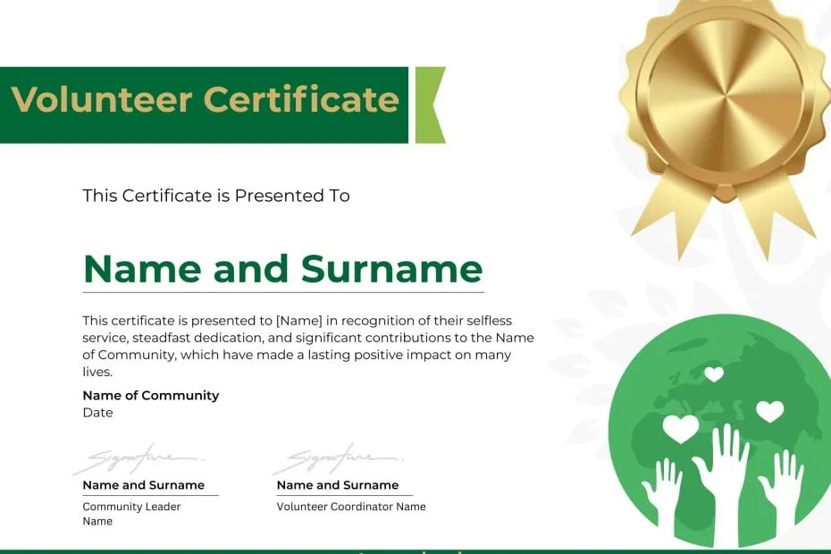 Volunteer Certificate