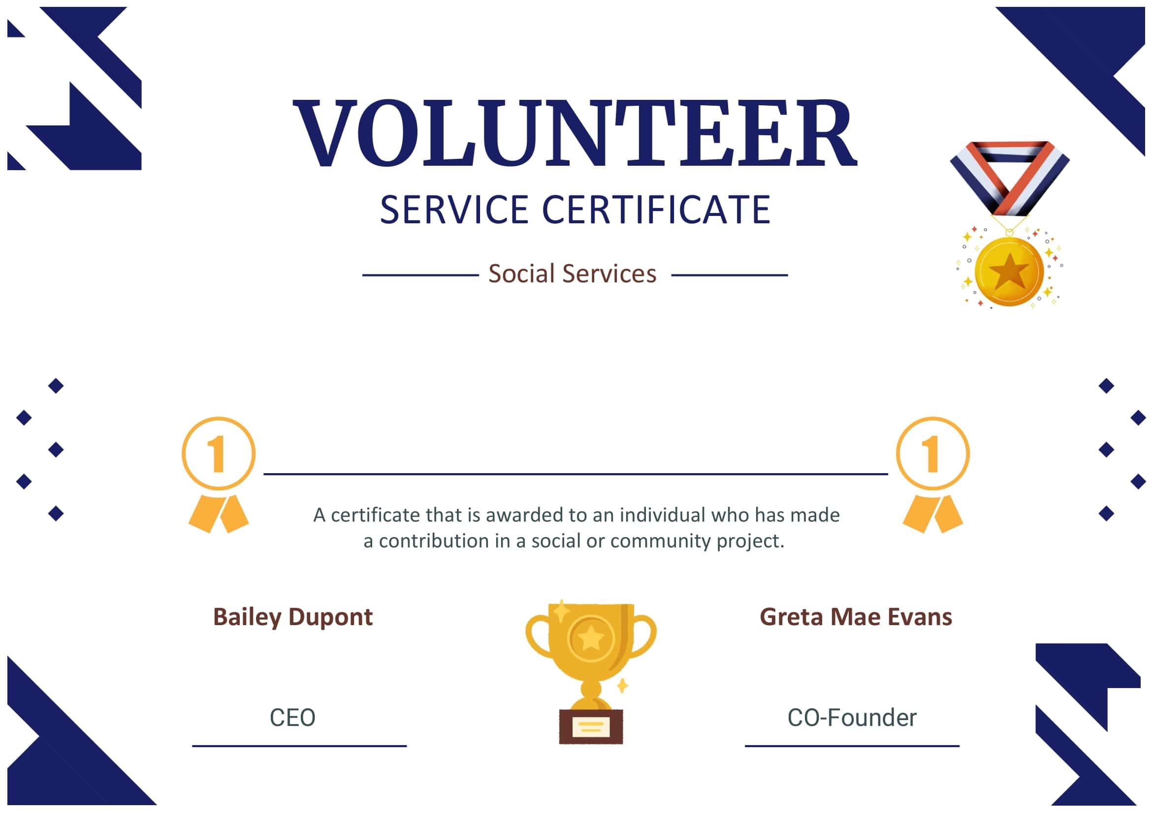 Volunteer Certificate Doc Volunteer Certificate Doc