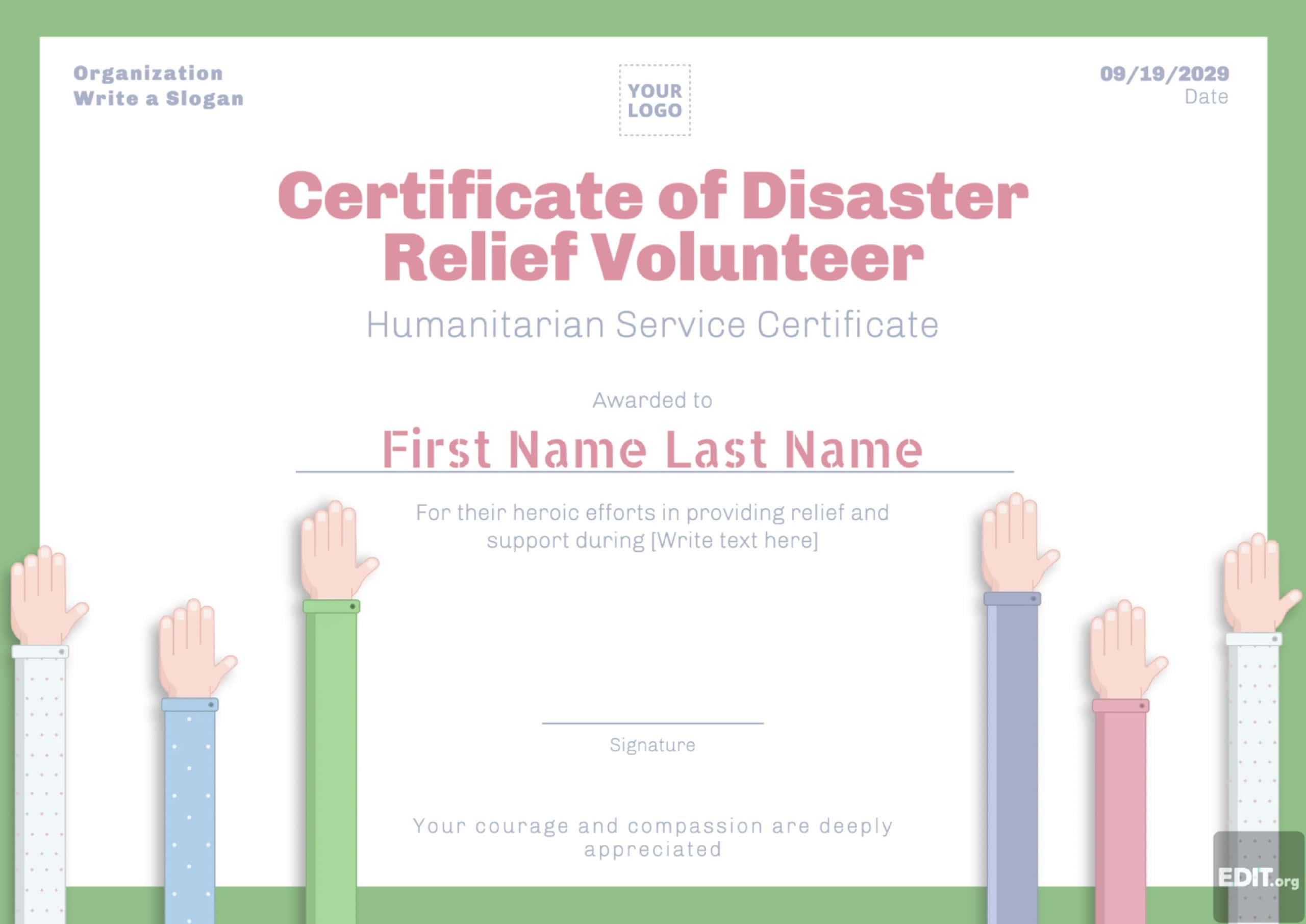Volunteer Certificate Example Volunteer Certificate Example