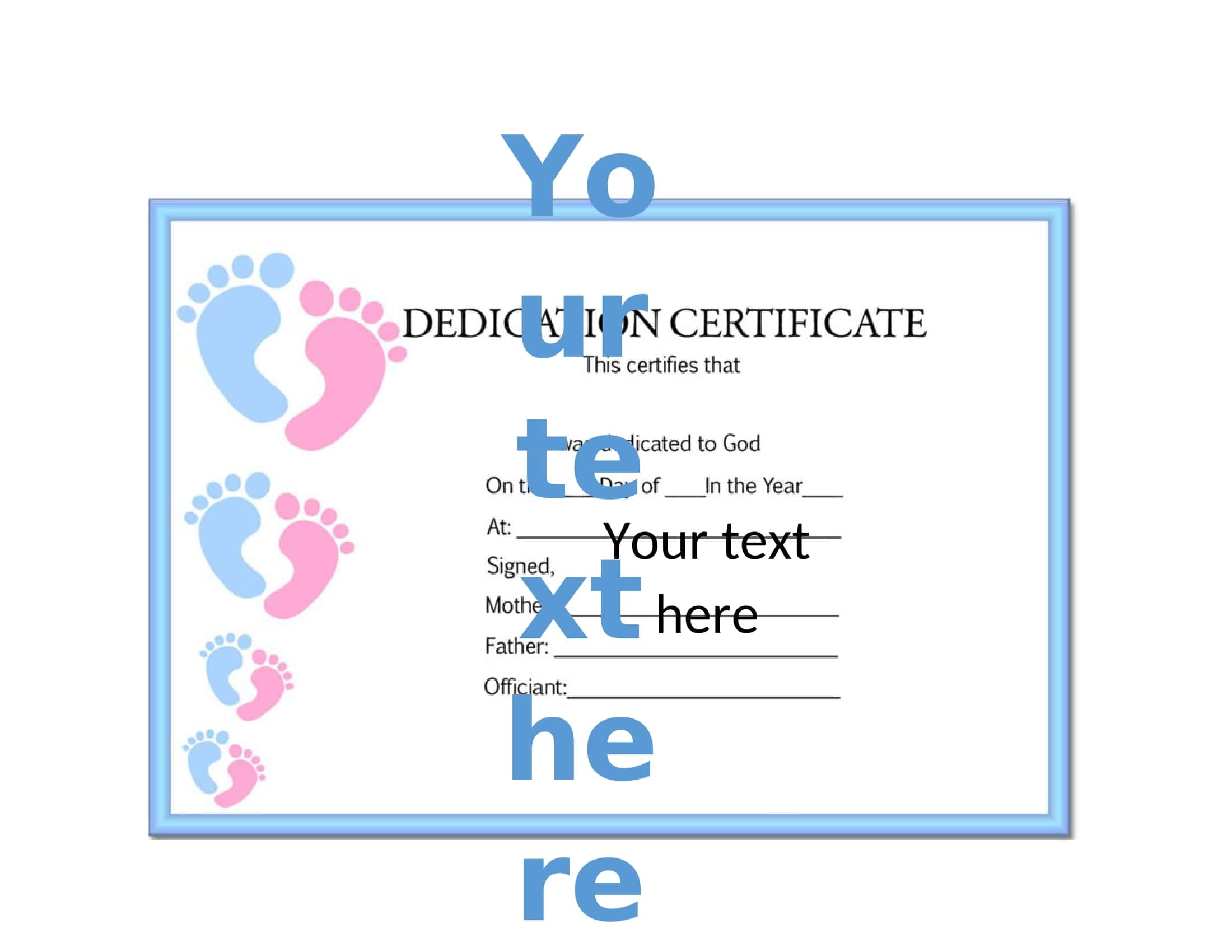 Word Baby Dedication Certificate Word Baby Dedication Certificate