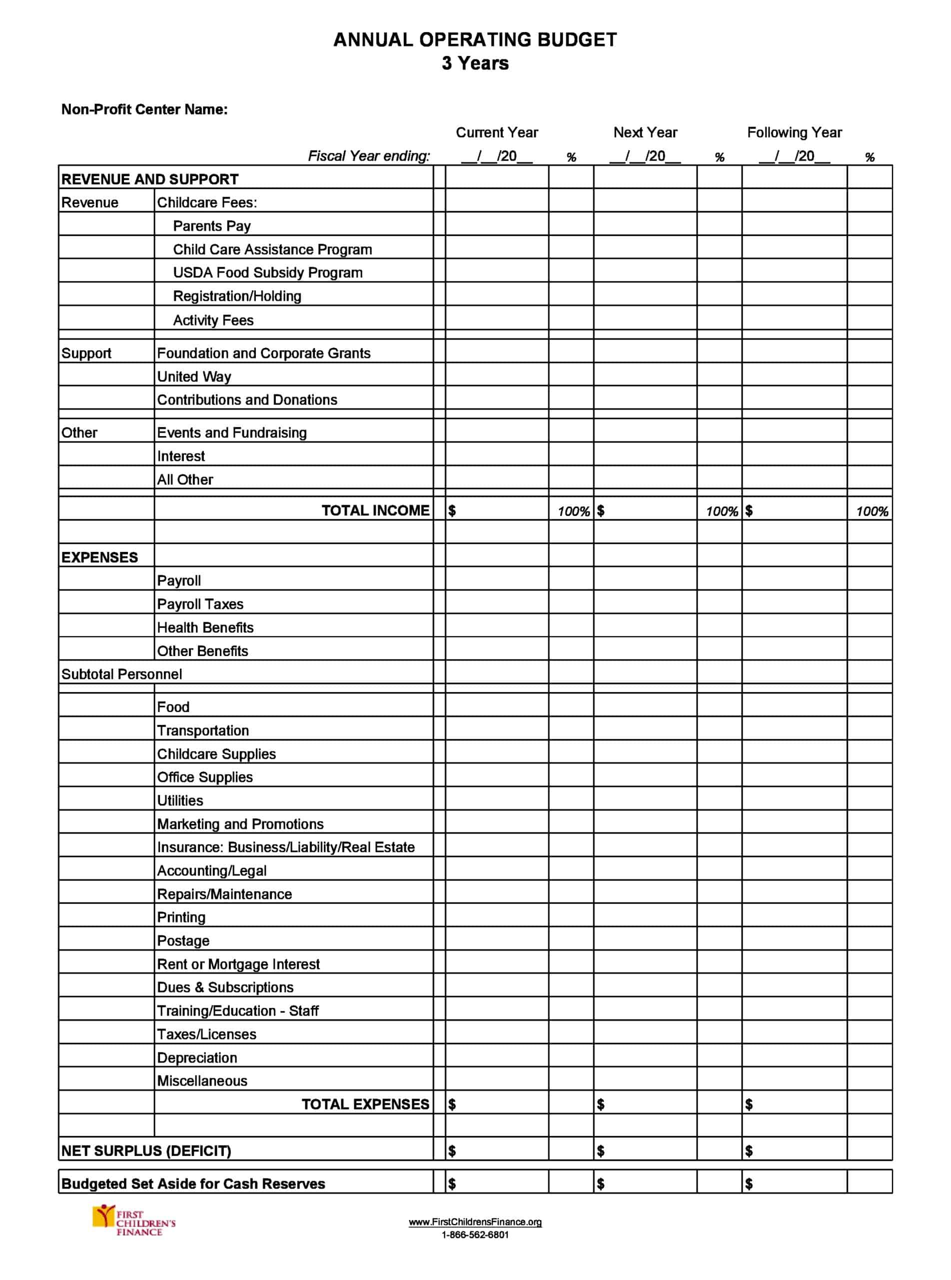 Word Nonprofit Budget Word Nonprofit Budget