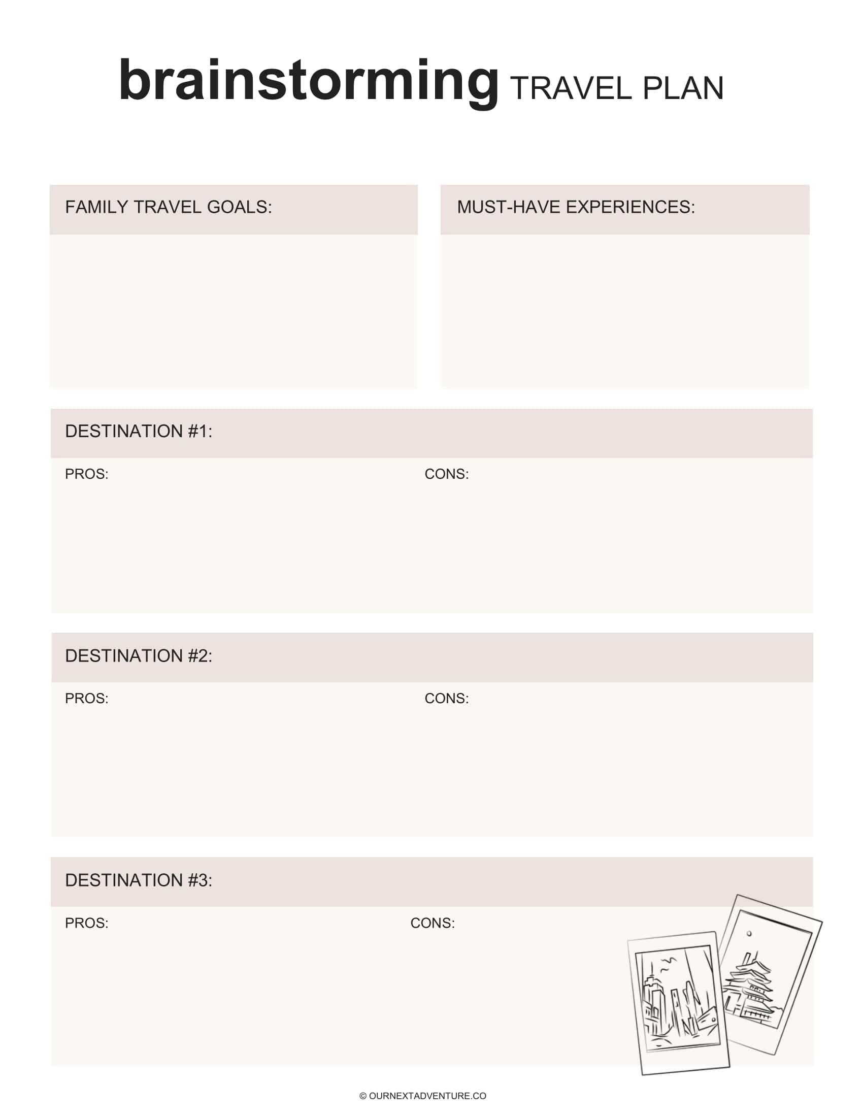 Word Template Travel Planner Word Template Travel Planner