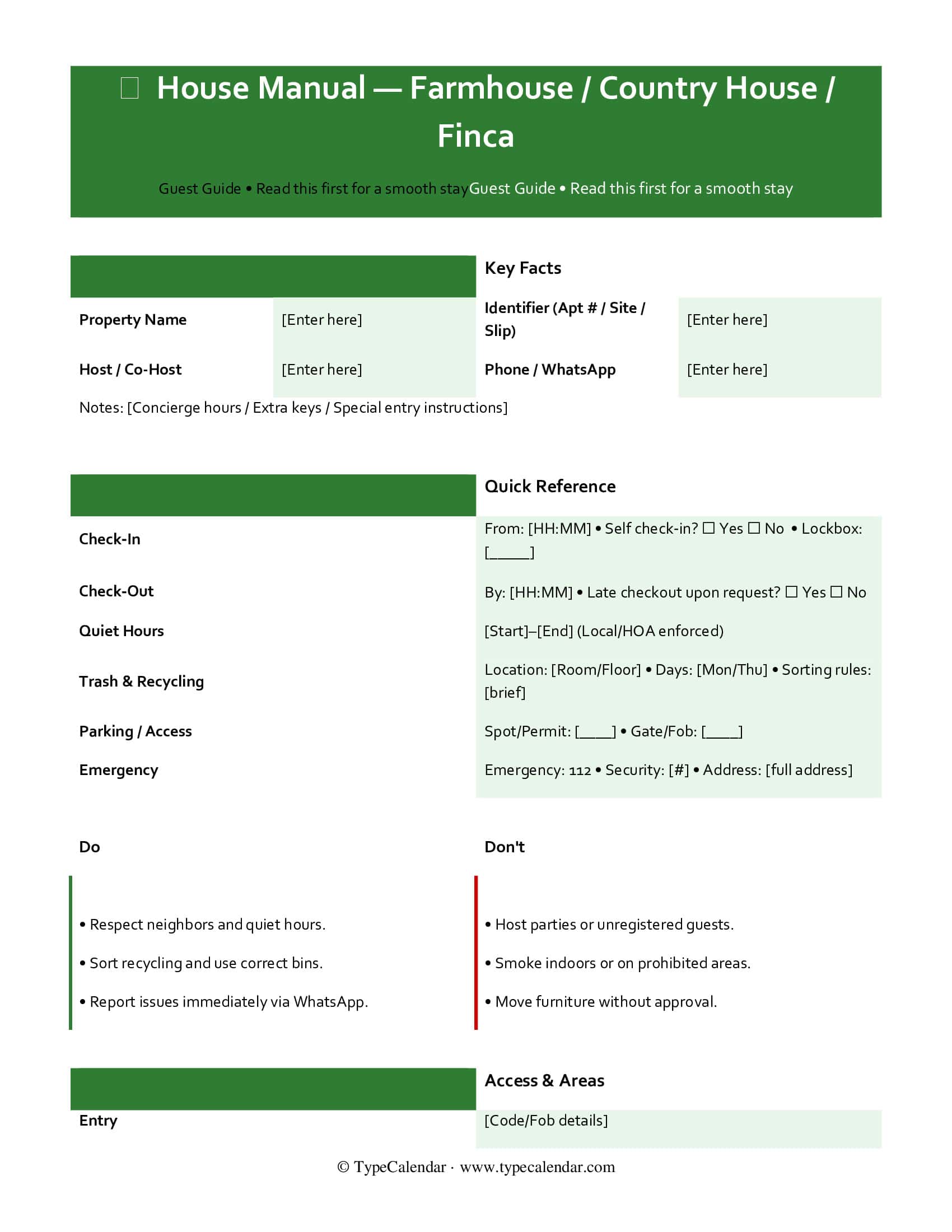 Farmhouse Airbnb Manual Farmhouse Airbnb Manual