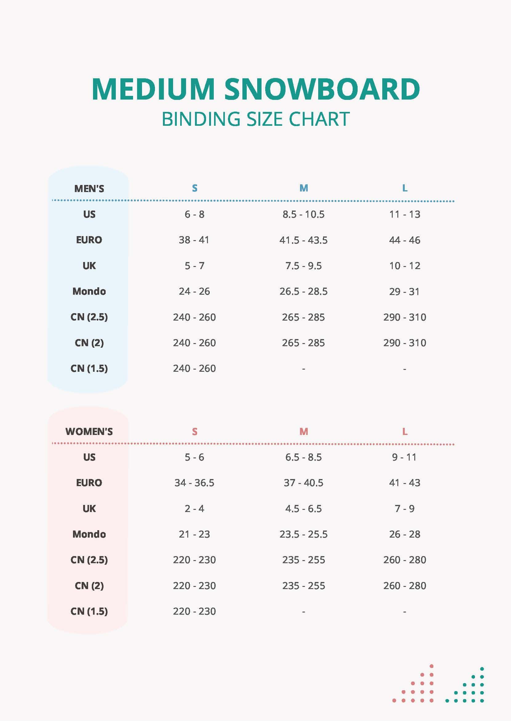 Free PDF Snowboard Size Chart Free PDF Snowboard Size Chart