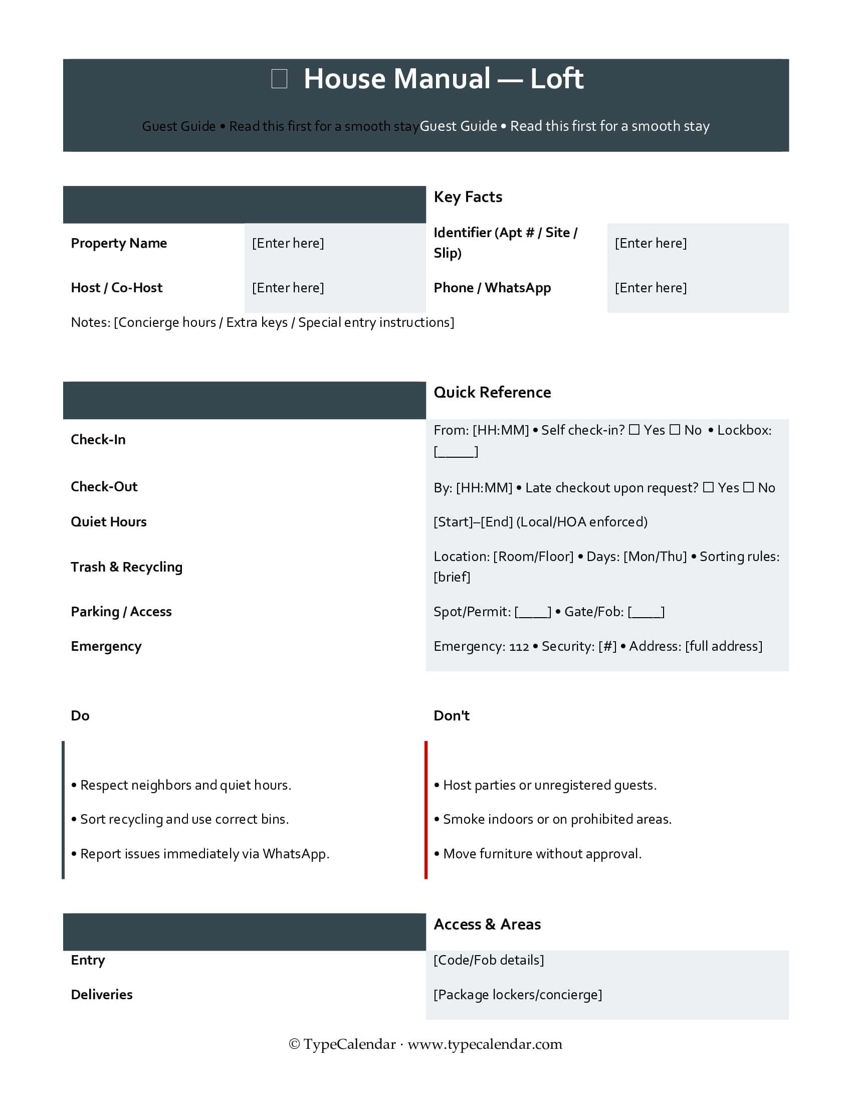 Loft House Airbnb Manual Loft House Airbnb Manual