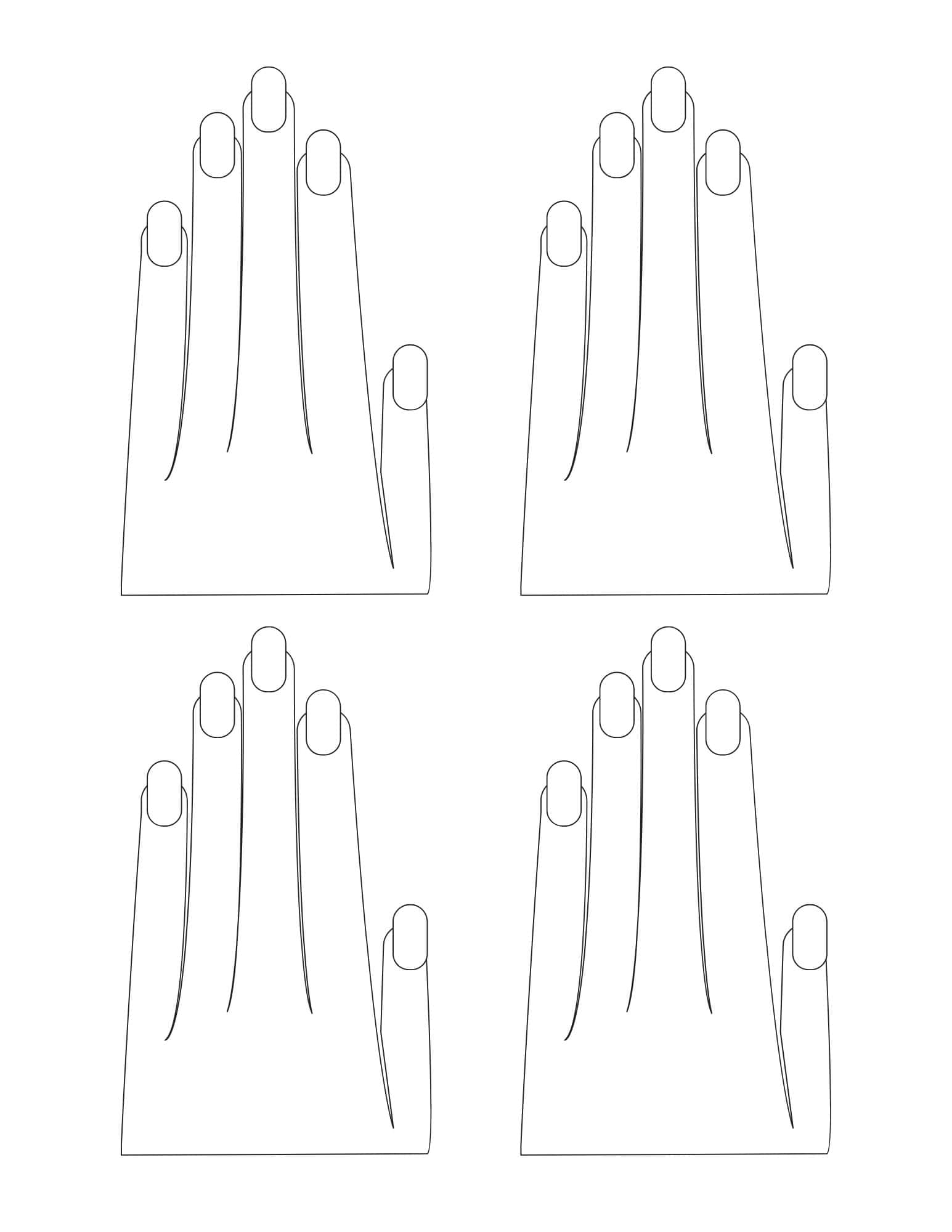 Nail Design Template Black and White Nail Design Template Black and White
