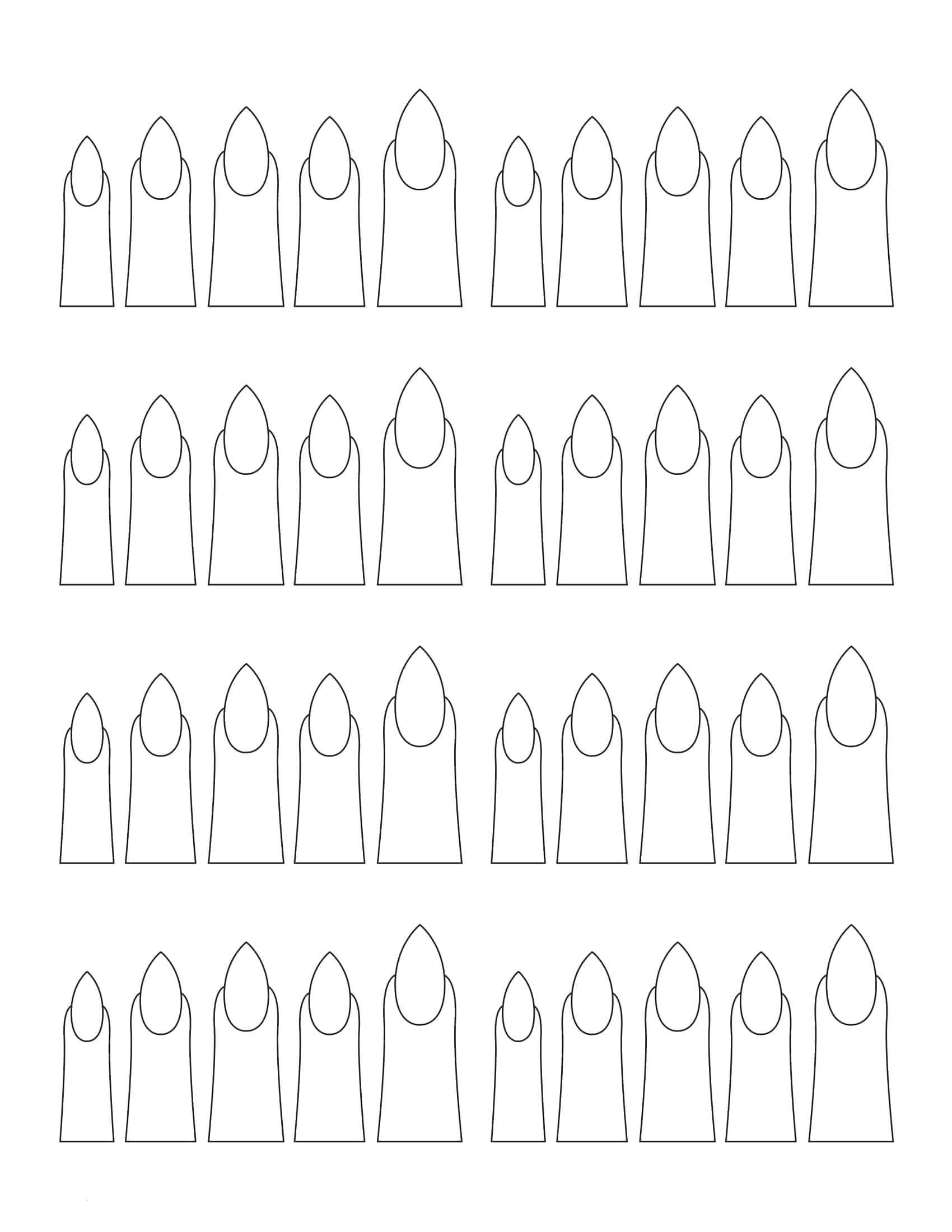 Printable Word Nail Design Template Printable Word Nail Design Template