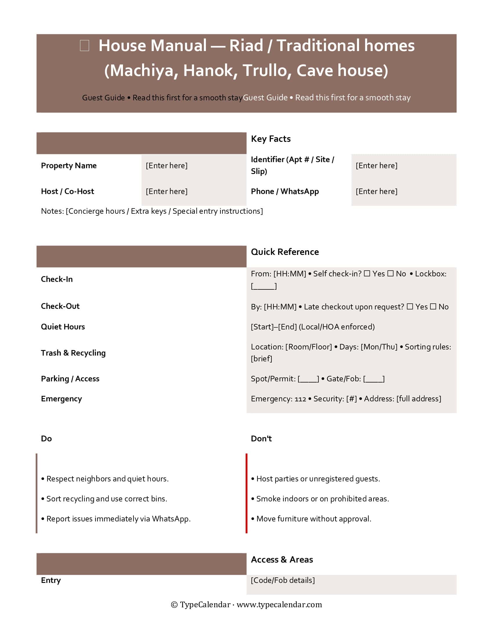 Riad : Traditional Homes Airbnb Manual Riad : Traditional Homes Airbnb Manual