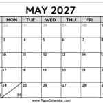 May 2027 Calendars 2 May 2027 Calendar